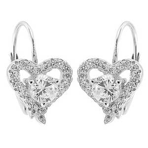 Boucles d'oreilles en argent 925 pour femmes avec zircone cubique plaqué or 18 carats Or rose tendance Coupe poire Diamant pour fiançailles - Product Image 1