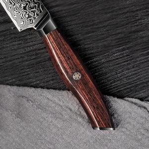 Wholesale Customized High Quality OEM Factory Damascus Steel Chef <b>Knife</b> Wood Handle <b>Utility</b> <b>Knife</b> with Wood Handle for Kitchen - Product Image 3