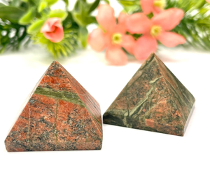 Pyramide africaine Unakite Pyramide de pierres précieuses naturelles polies Pyramide Unakite pour la décoration en gros - Product Image 2