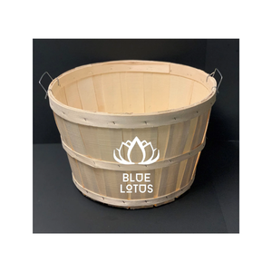 Fabrication de paniers de crabe de boisseau en bois avec couvercle/bacs à crabe en bois paniers rustiques écologiques Lotus bleu + 84966274584 - Product Image 1