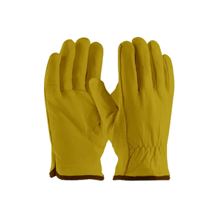 Guantes de conductor de cuero resistentes y duraderos para manejo en almacén, impermeables para clima frío, guantes de cuero de piel de cerdo suave para hombres - Product Image 5