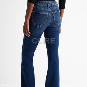 2025 Hot Sale <b>Women's</b> Flared <b>Jeans</b> Pants Latest Design New Casual Wear <b>Women's</b> Flared <b>Jeans</b> Pants - Product Image 2