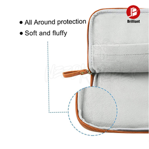 <b>Laptop</b> <b>Sleeve</b> Bag PU <b>Leather</b> Waterproof Padded Bag Case Lightweight Slim Portable <b>Laptop</b> <b>Sleeve</b> Bag - Product Image 3