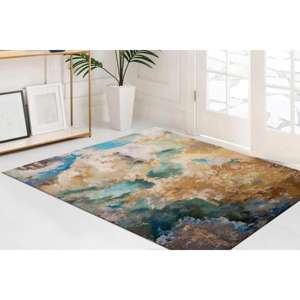 Earth Tone <b>Rug</b>, Modern Abstract <b>Rugs</b>, Brown Tones <b>Rug</b>, Modern <b>Rugs</b>,<b>Chenille</b> <b>Rug</b> - Product Image 1