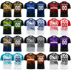 Maillot de football personnalisé à col rond pour homme, manches courtes, sublimation, séchage rapide, OEM, privé - Product Image 2