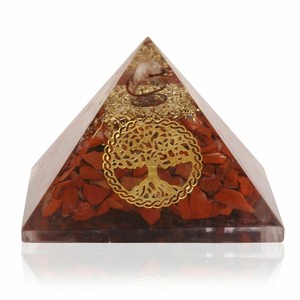 Meilleure qualité Jaspe rouge Cristal Résine Orgone Orgonite Pyramide Vente en gros cristal Jaspe rouge énergie orgone Pyramide - Product Image 5