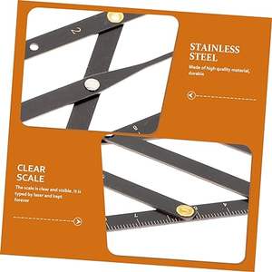 เครื่องมือวัดรูปร่างคิ้วไม้บรรทัดแบบไมโครเบลดไม้บรรทัดอัตราส่วนทองคำไม้บรรทัดสแตนเลสไม้บรรทัดวัดคิ้ว - Product Image 3