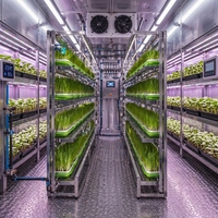 Grand conteneur vertical intelligent pour la culture de légumes, usine de culture hydroponique automatisée, couvercle en acier inoxydable 304 pour la laitue