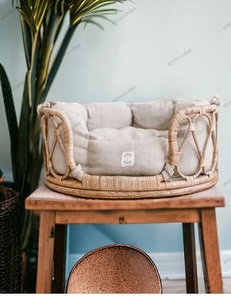 เตียงตะกร้าสำหรับสัตว์เลี้ยงทำจากไม้ไผ่สานสำหรับสัตว์เลี้ยง - Product Image 3