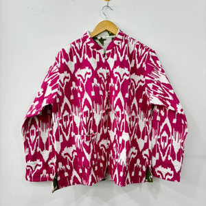 Best Selling Handblock Printed Autumn/Winter Breathable Cotton Quilted <b>Mandarin</b> <b>Collar</b> Handmade Floral <b>Jacket</b> for Worldwide - Product Image 1