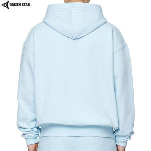 Sweat-shirts à fermeture éclair pour hommes, couleur unie, 100% coton molletonné, coupe classique, vêtements de rue décontractés d'hiver, teinture unie, service OEM, logo frontal, 420g - Product Image 4