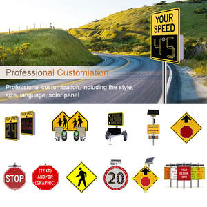 Sécurité routière solaire 50w signe de limite de vitesse numérique détecteur de vitesse de trafic affichage Led panneaux de vitesse radar - Product Image 4