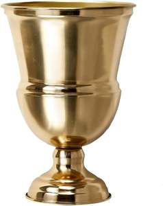 Brass <b>Gold</b> Vase Urn for Home <b>Decor</b> Wedding <b>Parties</b> Floral Arrangements <b>Decorative</b> Metal Vase Centerpiece Measures - Product Image 2