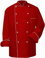 Veste de chef unisexe de haute qualité pour homme, en coton et polyester tissé, à double boutonnage, manches longues ou courtes, uniforme de travail pour restaurant et cuisine