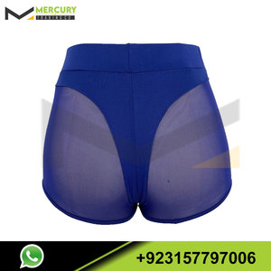 Shorts en maille multicolores personnalisés pour femmes, parfaits pour la course à pied, le cyclisme et la natation - Product Image 4