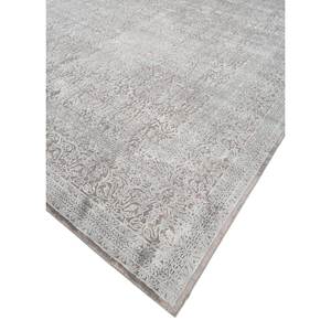 Tapis rectangulaire en laine et soie de bambou tissé à la main Konstrukt Blue HWB-5013, motif médaillon, pour couloir et salon - Product Image 2