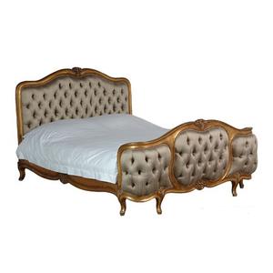 Camas de estilo lujoso grabadas para Hotel Villa y apartamento, muebles de madera, tapizados en cabecero, gran oferta - Product Image 2