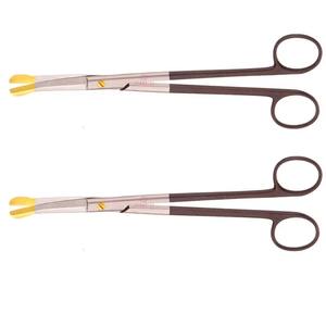 Tijeras Manuales Solz de 20 cm con Punta Dorada, Alta Calidad, Certificación CE, Certificación ISO13485, Instrumento de Cirugía Plástica de Clase I, Vástago Curvo - Product Image 1