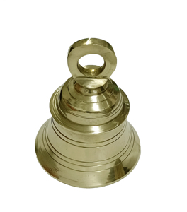Campana de templo de latón grabada con sonido profundo colgante Ghanta Melodica tipo Pooja Bell para Pooja Room Mandir accesorio de instrumento Musical - Product Image 2