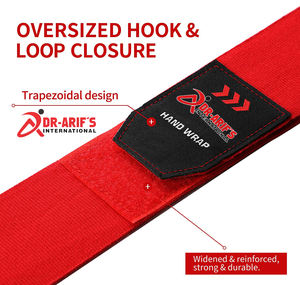 Envolturas de mano de boxeo semielásticas de 160 pulgadas con lazo para el pulgar Ideal para MMA, Muay Thai y artes marciales Muñequera y protección - Product Image 4