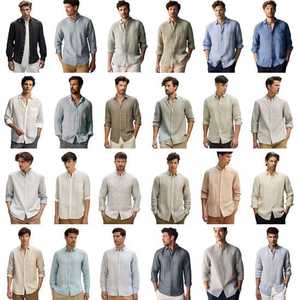 Chemises habillées en fibre de bambou à manches longues extensibles pour les affaires, coupe régulière, chemises habillées en bambou sans repassage pour hommes - Product Image 6