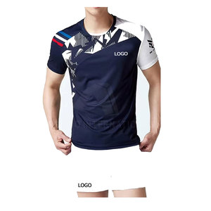 Uniforme de badminton imprimé par sublimation 2025 Ensembles de chemises et de shorts avec logo personnalisé de haute qualité Ensemble de shorts en jersey à col rond - Product Image 4