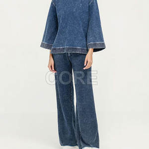 Pantalones vaqueros acampanados transpirables de secado rápido de último diseño, pantalones vaqueros Acampanados para mujer al por mayor - Product Image 2