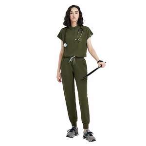 Uniforme de enfermera de tela tejida para mujer, juegos de exfoliación médica para hospitales con uniforme de servicio OEM para enfermeras - Product Image 5