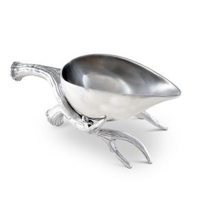 Cuenco para servir de aluminio plateado al por mayor diseño Art Deco para la mesa del hotel en casa para servir frutos secos y frutas durante Navidad - Product Image 1