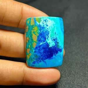 ทรงสี่เหลี่ยมสีฟ้าจาก Shattuckite ได้รับการรับรองจาก Cma สำหรับทำเครื่องประดับขายส่งจำนวนมาก - Product Image 3