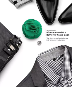 Broche élégante en forme de fleur verte, accessoire de corsage, pour manteau, disponible au prix de gros des États-Unis - Product Image 5