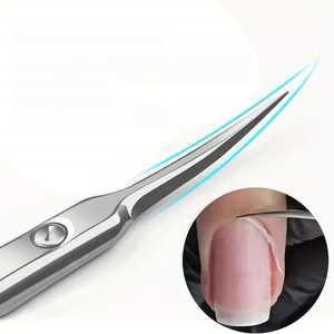 กรรไกรตัดหนังที่ตายแล้วแบบมืออาชีพกรรไกรตัดเล็บสเตนเลสโค้งเครื่องมือทำเล็บสำหรับเล็บหนังกำพร้า - Product Image 6