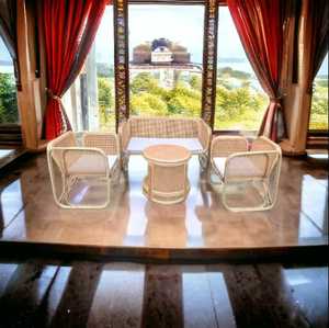 Lo último en muebles únicos para patio al aire libre, juego de jardín de ratán para sala de estar, balcón, Hotel, patio trasero, piscina, sofá de ratán, sillas, mesa de centro - Product Image 4