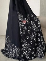 Moyen-Orient vêtements ethniques élégant Abaya femmes musulmanes à manches longues imprimé floral islamique Abayas Kaftans Jilbabs Maxi robes