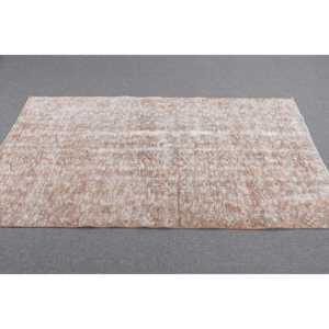 พรมตุรกี ขนาด 3.6x6.5 ฟุต พรมวินเทจลายดอกไม้สีน้ำตาลเทา - Product Image 3