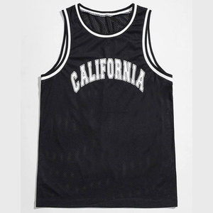 Latest Fashion Soft Comfortable Custom logo Black Letter Pattern Sleeveless Sports Mens Basketball Jerseys - Product Image 5