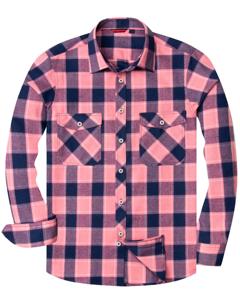 Camisas de franela a cuadros cálidas de otoño e invierno para hombre, diseño de logotipo personalizado de lana de manga larga, estilo informal, patrón sólido, etiqueta personalizada - Product Image 2