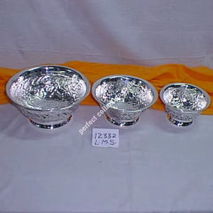 Juego de 3 Tazones Desechables de Acero Inoxidable, Ecológicos, para Servir en Fiestas, Hoteles y Restaurantes - Product Image 1