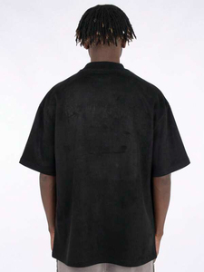 Camisetas Vintage negras de gran tamaño personalizadas para hombre con bordado 3D 275G Streetwear Puff Letter Tee Premium Cotton Puff bordado - Product Image 2