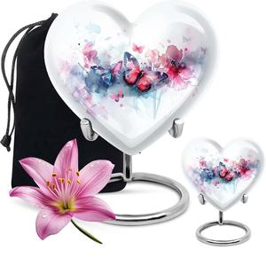 Urna de mariposa-Urna de 10 pulgadas-Urnas de cremación blancas para cenizas humanas - Product Image 5