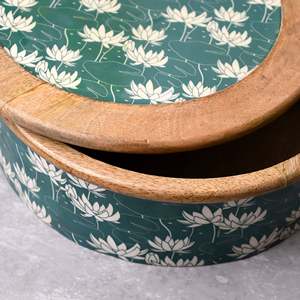 Cacerola de Madera con Diseño de Llama de Loto, Calentador de Alimentos y Olla Eléctrica de Lujo Excepcional, Embalaje en Caja de Aluminio y Metal - Product Image 3