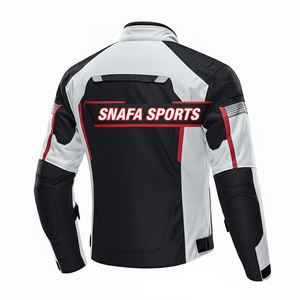 Veste en cuir de moto de course de haute qualité sur mesure à prix de gros, fermeture éclair, veste en cuir de moto avec poche latérale - Product Image 3