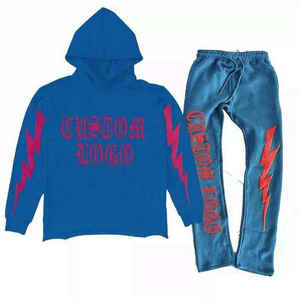 ชุดวอร์มสองชิ้นสำหรับผู้ชายชุดเสื้อผ้า3D มีฮู้ดพิมพ์ลายพัฟกางเกงวอร์มสำหรับเล่นกีฬาเข้ายิมฤดูหนาว - Product Image 6