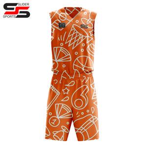 High Quality Polyester Sportswear Custom Design Embroidery Basketball Uniform Red and White Mens Quick Dry Basketball Uniform - Product Image 3