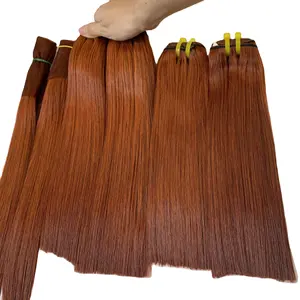 A cor marrom lisa super dupla do osso da trama 20 polegadas atacado remy cabelo da empresa livihair