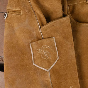 Custom Trachten <b>Shorts</b> Vintage Bavarian Style Lederhosen Sustainable Goat <b>Leather</b> Fast Shipping Oktoberfest Ready 100% Cotton - Product Image 3