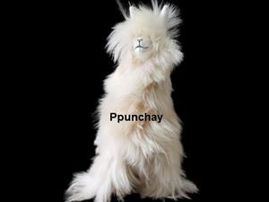 Peluche bébé alpaga Suri 12 pouces, Ppunchay, Pérou, ethnique andin, douce, moelleuse et agréable - Product Image 2