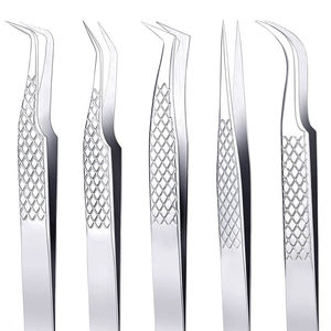 Pinzas Profesionales para Pestañas de Acero Inoxidable Plateado de Lujo, Anti-Magnéticas, con Mango Cómodo, Venta al Por Mayor - Product Image 3