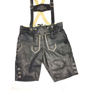 Shorts en Lederhosen bavarois blancs brodés pour hommes, style décontracté, anti-froissement, imperméables, fermeture éclair, tailles XS à 6XL, logos unis - Product Image 4
