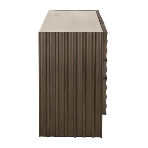 Meubles de salon contemporains, armoires de rangement en bois grainé, buffet à panneaux embossés - Product Image 3